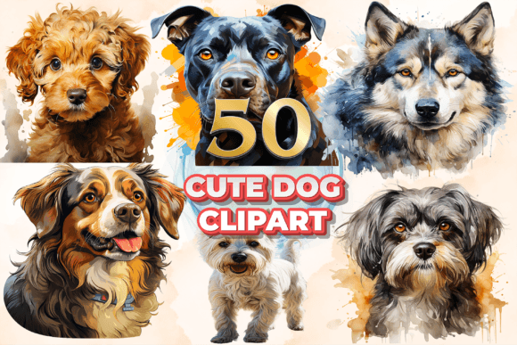 Add Playful Energy with Funny Dog Clipart Bundle 1