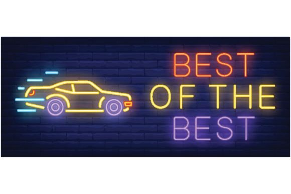 Best of the Best Neon Sign: Car in Motion Design