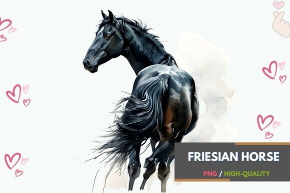 Capturing Power and Grace: The Friesian Horse PNG for Creatives