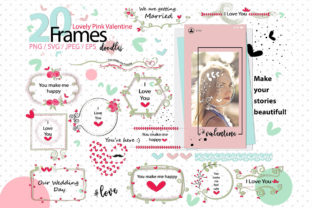 Charming Pink Doodle Frames for Your Valentine Projects