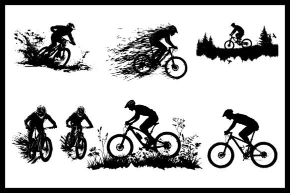Cycling Silhouettes: A Collection of Riders in Motion