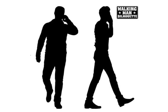 Dynamic Visuals: The Man Walking Silhouette Bundle