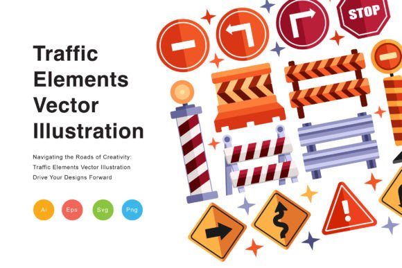 Dynamic Visuals: The Power of Traffic Elements Vector Illustration