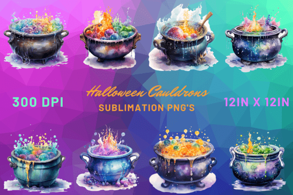 Enchanted Cauldron Sublimation PNG's: A Magical Design Asset