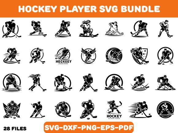 Game-Changing Versatility: The Hockey Player Vector Asset