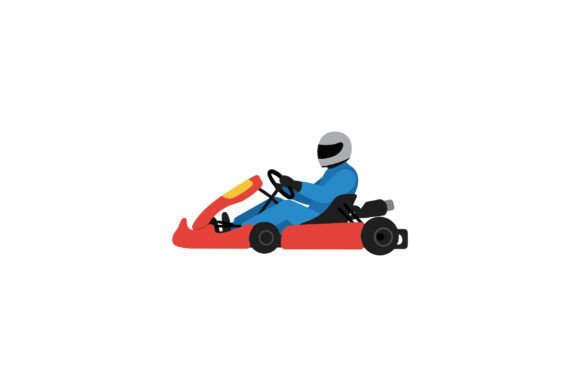 Go-kart Racer in Blue Suit with Helmet D: A Dynamic Asset