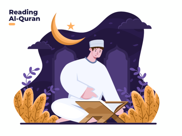 Muslim Person Reading Holy Quran: A Visual Guide