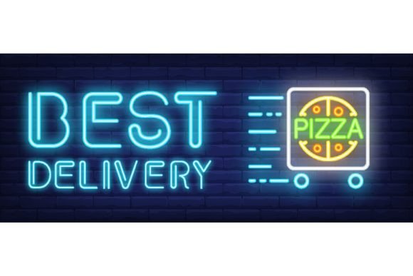 Neon Glow: Why This Pizza Cart Sign Drives Sales