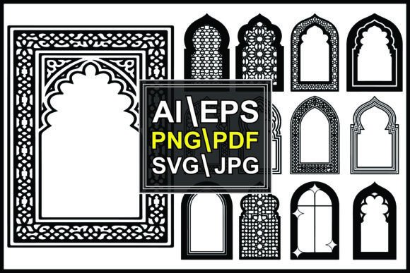 Silhouette Geometric Window and Arch: A Designer's Asset