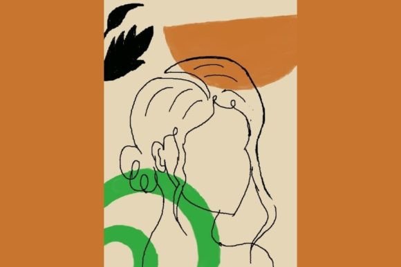 Woman Art 2: Elegant Line Art for Modern Design