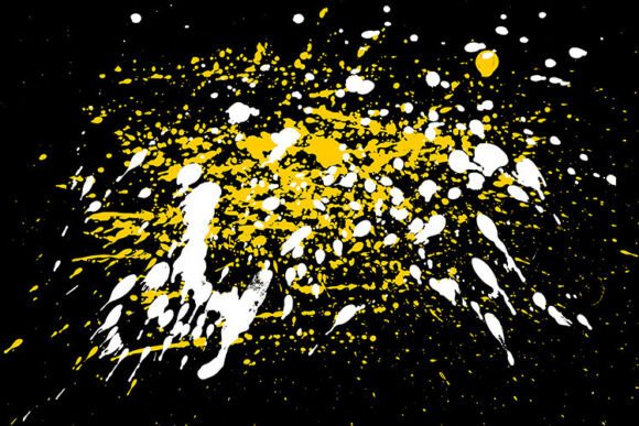 Yellow and White Paint Splatter Grunge: Injecting Raw Energy